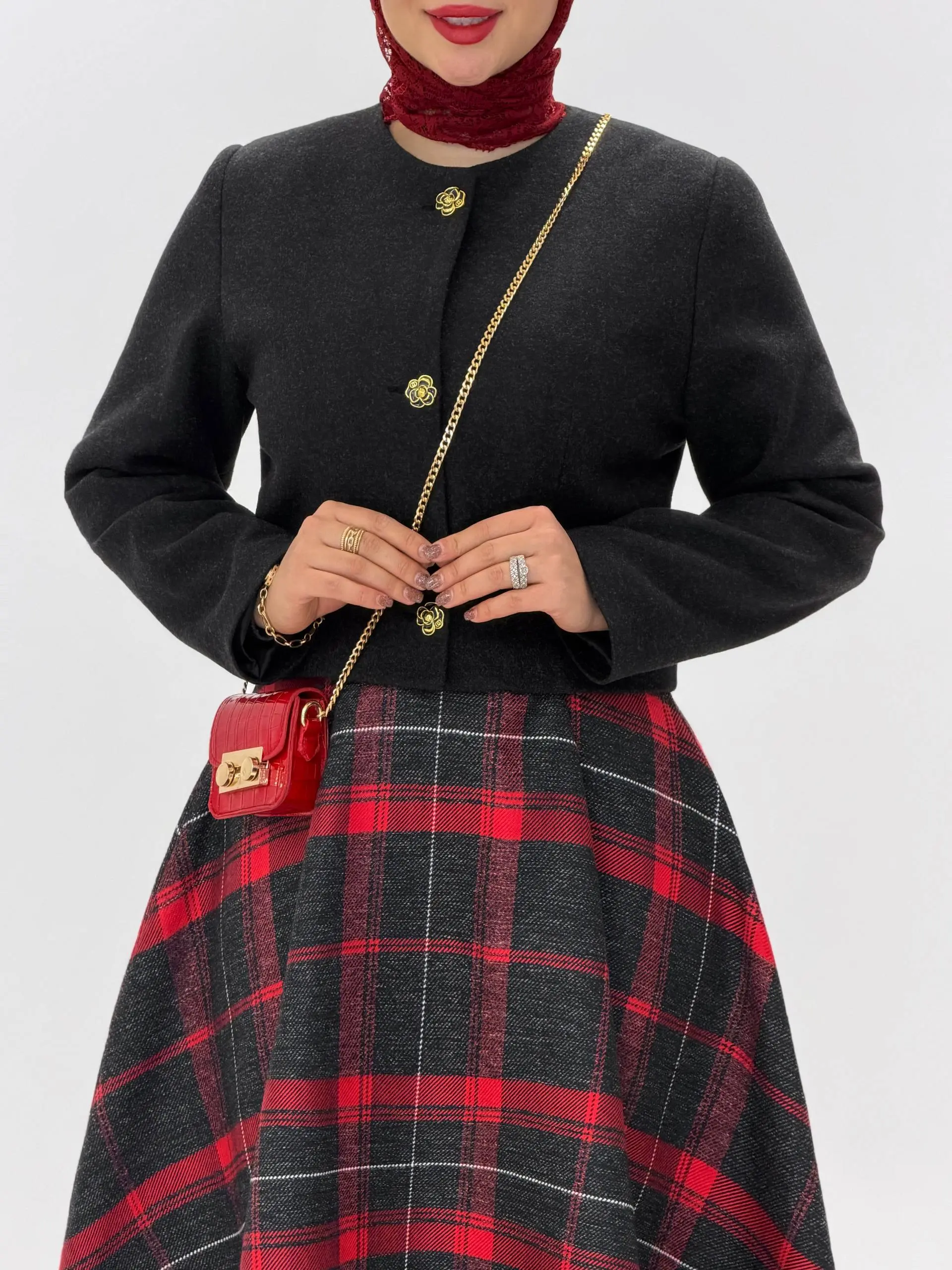 3864-کت و دامن لاوین